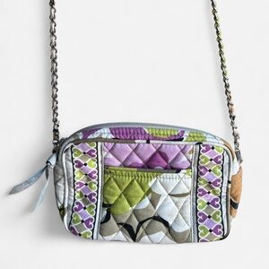 Vera Bradley Purple and Green Quilted Crossbody Bag
